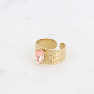 BOHM PARIS | Bague Rochelle -vaaleanpunainen kirurginterässormus