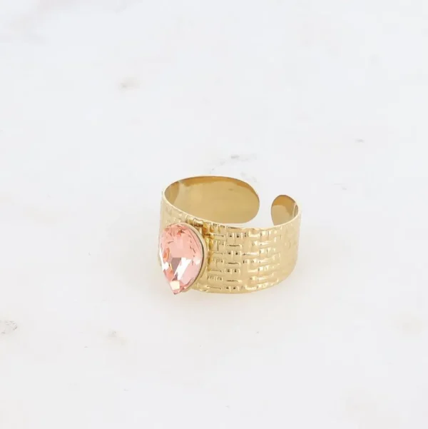 BOHM PARIS | Bague Rochelle -vaaleanpunainen kirurginterässormus