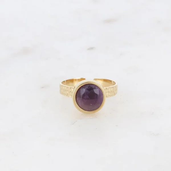 BOHM PARIS | Bague Rosina -kirurginterässormus ametistilla