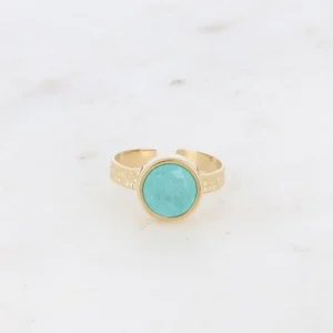 BOHM PARIS | Bague Rosina -kirurginterässormus turkoosilla kivellä