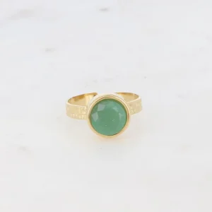 BOHM PARIS | Bague Rosina -kirurginterässormus aventuriinilla