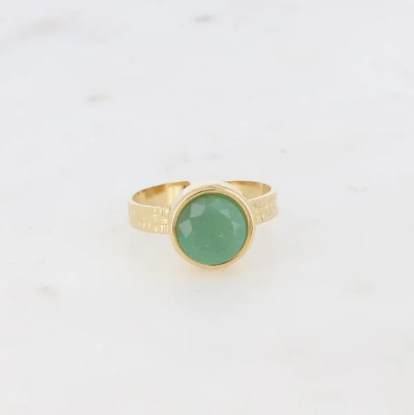 BOHM PARIS | Bague Rosina -kirurginterässormus aventuriinilla
