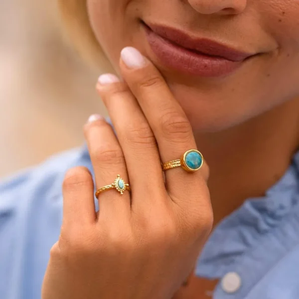 BOHM PARIS | Bague Rosina -kirurginterässormus aventuriinilla
