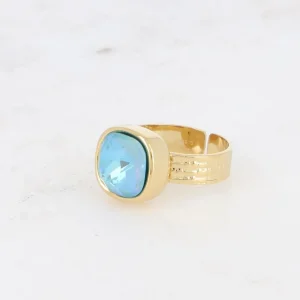 BOHM PARIS | Bague Sivaria -opaali sininen kirurginterässormus