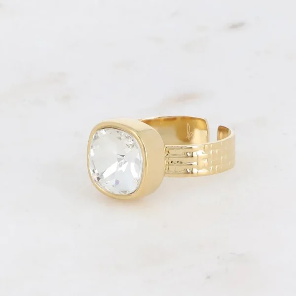 BOHM PARIS | Bague Sivaria -kirkaskivinen kirurginterässormus