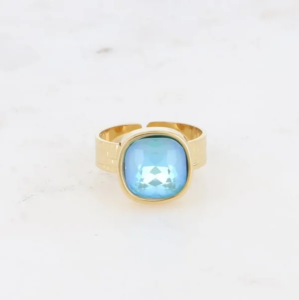 BOHM PARIS | Bague Sivaria -opaali sininen kirurginterässormus