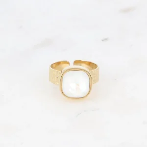 BOHM PARIS | Bague Sivaria -opaalinhohtoinen kirurginterässormus