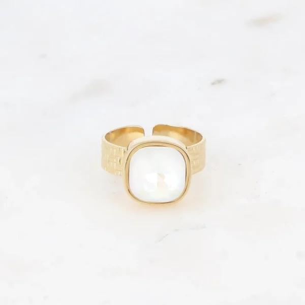 BOHM PARIS | Bague Sivaria -opaalinhohtoinen kirurginterässormus