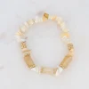 BOHM PARIS | Bracelet Ambérine -sitriinirannekoru simpukkahelmin