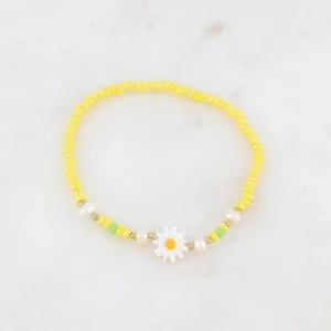 BOHM PARIS | Bracelet Belle -keltainen kukkarannekoru