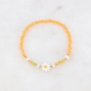 BOHM PARIS | Bracelet Belle -keltainen kukkarannekoru