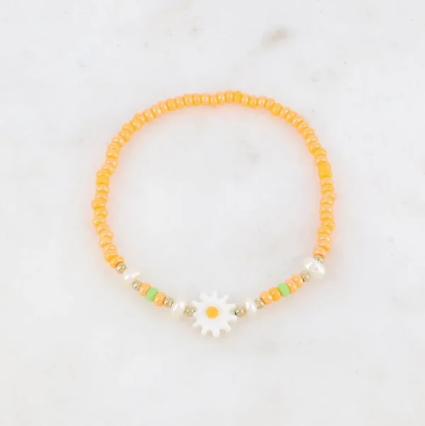 BOHM PARIS | Bracelet Belle -keltainen kukkarannekoru