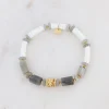 BOHM PARIS | Bracelet Cylindre -vihertävä luonnonkivirannekoru
