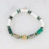 BOHM PARIS | Bracelet Cylindre -vihreä luonnonkivirannekoru