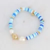 BOHM PARIS | Bracelet Evana -sininen kesäkoru makeanvedenhelmin