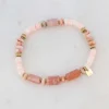 BOHM PARIS | Bracelet Taïssia -vaaleanpunainen luonnonkivirannekoru