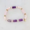 BOHM PARIS | Bracelet Taïssia -ametisti luonnonkivirannekoru