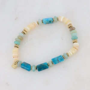 BOHM PARIS | Bracelet Taïssia -turkoosi luonnonkivirannekoru