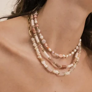 BOHM PARIS | Collier Ambérine -kellertävä kivikaulakoru