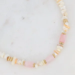 BOHM PARIS | Collier Ambérine -vaaleanpunainen kivikaulakoru