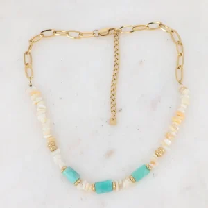 BOHM PARIS | Collier Ambérine -turkoosi kivikaulakoru