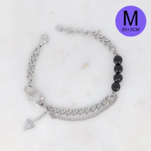 BOHM PARIS Stockholm | Bracelet Elyah -kirurginteräsrannekoru (hopea)