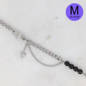 BOHM PARIS Stockholm | Bracelet Elyah -kirurginteräsrannekoru (hopea)