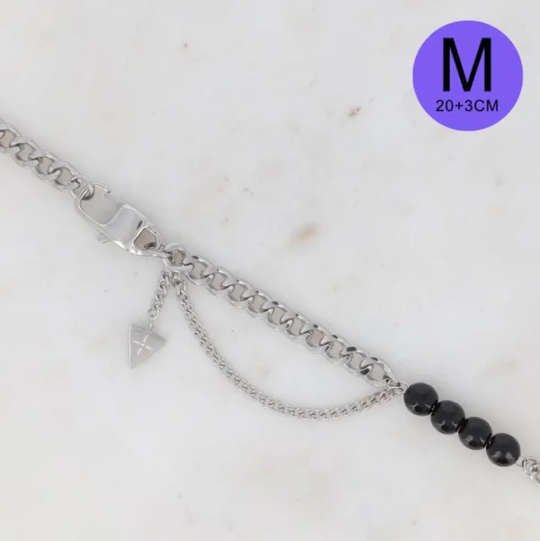 BOHM PARIS Stockholm | Bracelet Elyah -kirurginteräsrannekoru (hopea)
