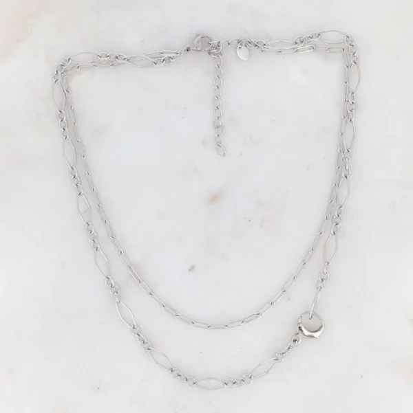 BOHM PARIS Stockholm | Collier Vivien -kirurginteräsketju (hopea)