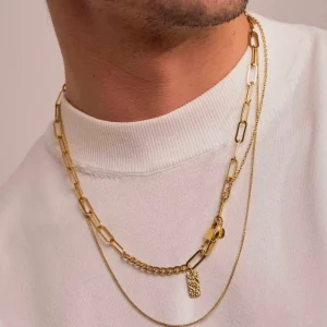 BOHM PARIS Stockholm | Collier Charlie -kirurginteräsketju (kulta)