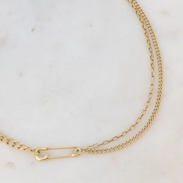 BOHM PARIS Stockholm | Collier Joshua -kirurginteräsketju (kulta)