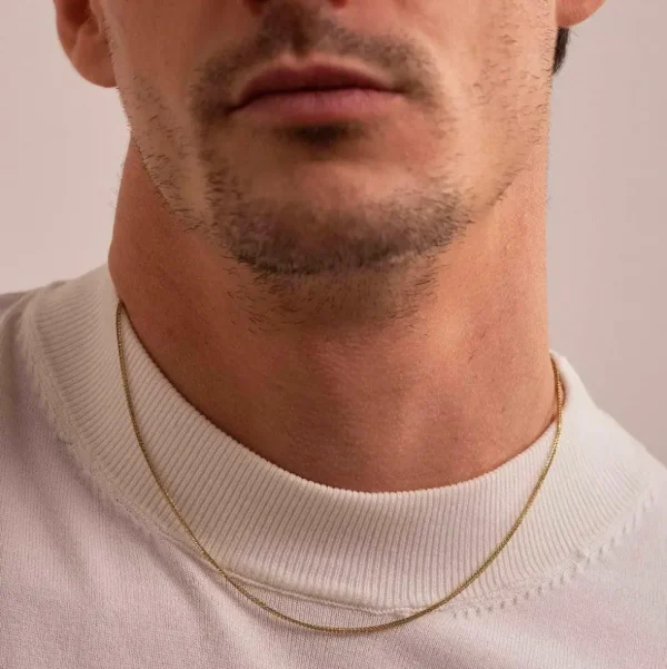 BOHM PARIS Stockholm | Collier Kim -kirurginteräsketju (hopea, 42cm)