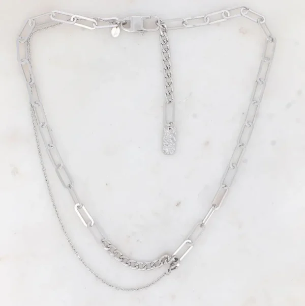 BOHM PARIS Stockholm | Collier Charlie -kirurginteräsketju (hopea)