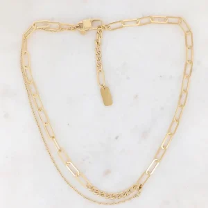 BOHM PARIS Stockholm | Collier Charlie -kirurginteräsketju (kulta)