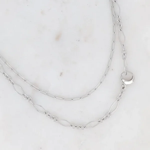 BOHM PARIS Stockholm | Collier Vivien -kirurginteräsketju (hopea)