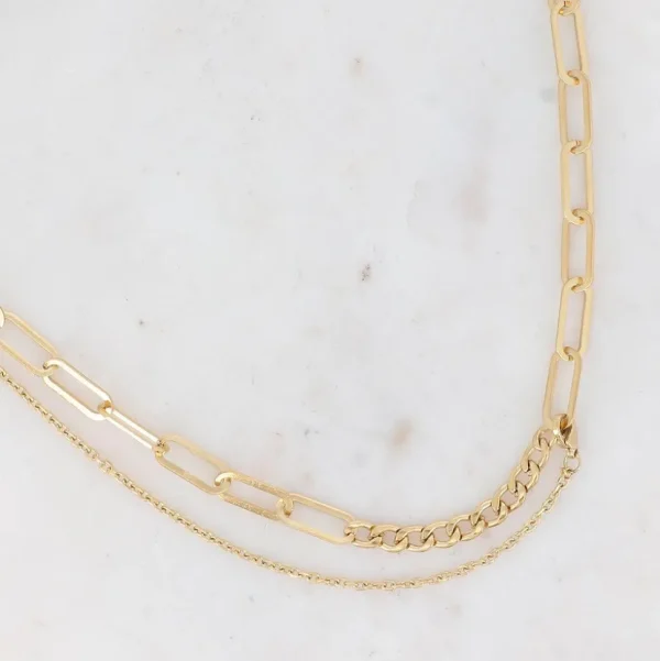 BOHM PARIS Stockholm | Collier Charlie -kirurginteräsketju (kulta)