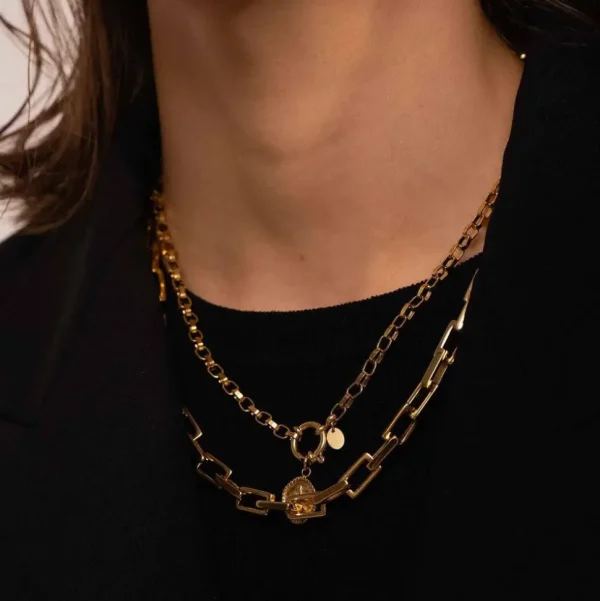BOHM PARIS Stockholm | Collier Damien -kirurginteräsketju (kulta)