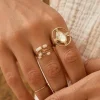 BOHM PARIS | Bague Abriana -akaattisormus pyöriteltävin helmin