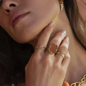 BOHM PARIS | Bague Coline -kirurginterässormus (hopea)