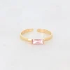 BOHM PARIS | Bague Macy -kirurginterässormus vaaleanpunaisella kivellä