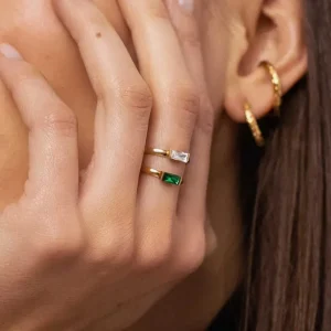 BOHM PARIS | Bague Macy -kirurginterässormus turkoosilla kivellä