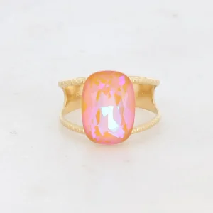 BOHM PARIS | Bague Rosie -opaalinhohtoinen kristallisormus (persikka)