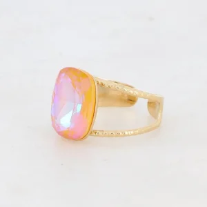 BOHM PARIS | Bague Rosie -opaalinhohtoinen kristallisormus (persikka)