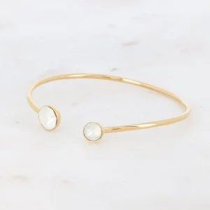 BOHM PARIS | Bracelet Betty -kristallirannekoru (kulta, opaalivalkoinen)