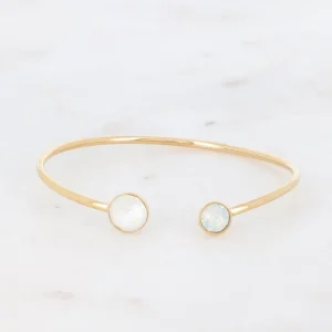 BOHM PARIS | Bracelet Betty -kristallirannekoru (kulta, opaalivalkoinen)