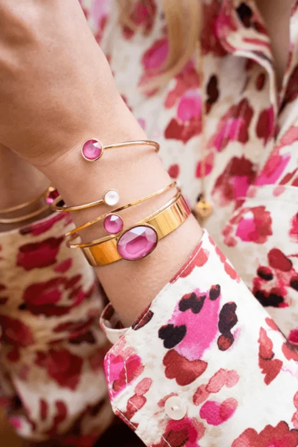 BOHM PARIS | Bracelet Betty -kristallirannekoru (kulta, musta, kirkas)