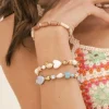 BOHM PARIS | Bracelet Lurilla -beigensävyinen rannekoru keramiikkahelmin