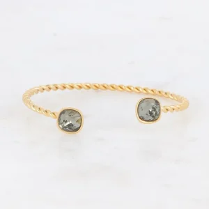 BOHM PARIS | Bracelet Manoel -kristallirannekoru (kulta, harmaa)