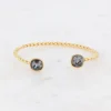 BOHM PARIS | Bracelet Manoel -kristallirannekoru (kulta, siniharmaa)