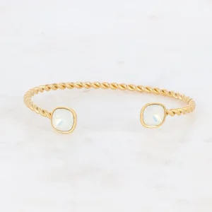 BOHM PARIS | Bracelet Manoel -kristallirannekoru (kulta, valkoinen)